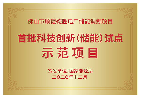 國家能源局首批科技創(chuàng)新（儲能）試點(diǎn)示范單位